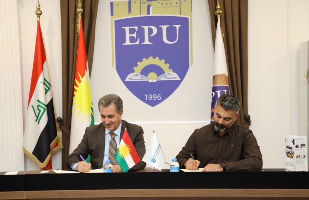 A Memorandum of Understanding (MoU) was signed between Erbil Polytechnic University and Erbil Makers Hub.