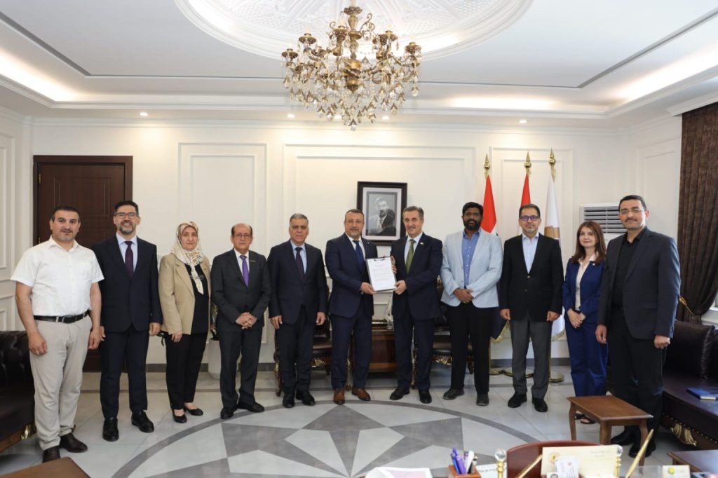 A handover ceremony for the prosthetic hand and supportive devices was held between Erbil Polytechnic University and the International Committee of the Red Cross.